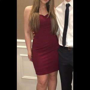 Lovers and friends burgundy mini dress